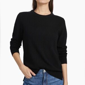 Saks Fifth Avenue Black Crewneck Cashmere Sweater - Sz M